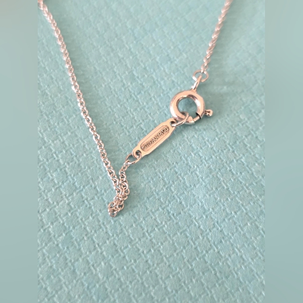 Tiffany & Co. Return to Tiffany Blue Splash Heart Tag Charm Necklace Authentic! - Picture 8 of 11